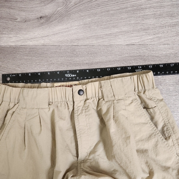 Rugged Exposure Tan Shorts L Trunks Swim Cargo Lined Water or Land Quick‎ Dry - Picture 4 of 9